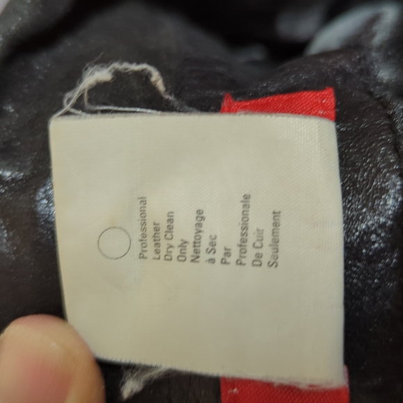 Vintage ESPIRIT black leather coat size large - Picture 2 of 5